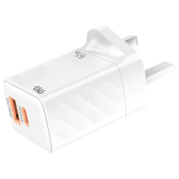  Nine CH 012 - Wall Charger - 2 in 1 - 65W - White 