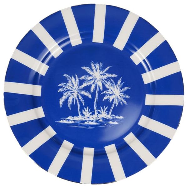 Seen Palm Tree Bowl Set - 6 Piece Small - Blue