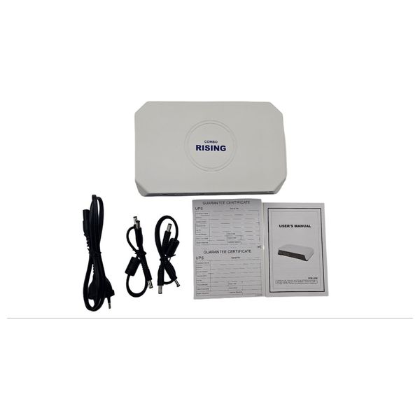 بطارية يو بي اس كومبو رايزنك - poe45w12v - بطارية تعمل لمدة 6 ساعات - بحجم 10000 مللي امبير - اسود
