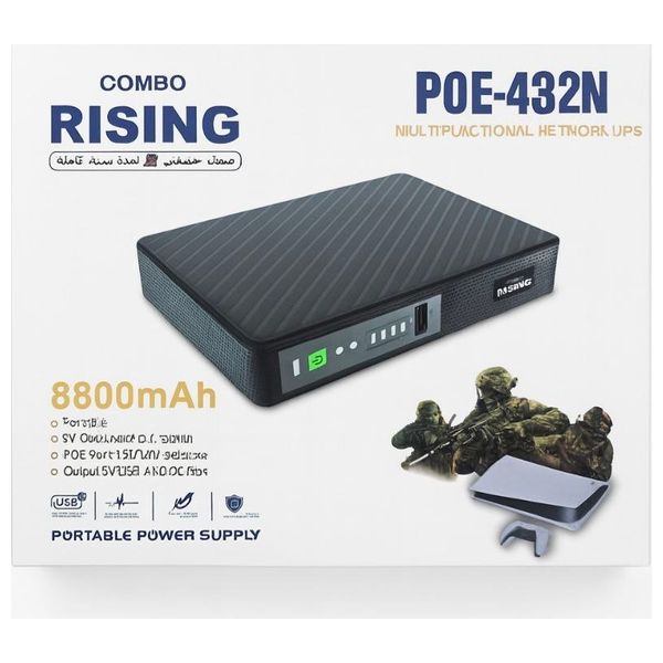  Combo Rising poe432n - UPS - Up To 8800 mAh - Black 