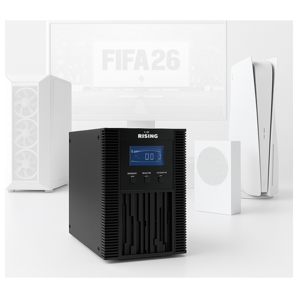 يو بي اس كومبو رايزنك - 1kv2batrising - زمن تحويل صفري وشاشة رقمية - 1 كيلوفولط أمبير - اسود