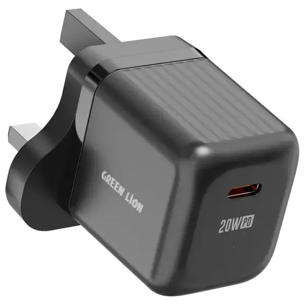  شاحن جداري كرين ليون - بقوة 20 واط - يو اس بي سي - اسود 