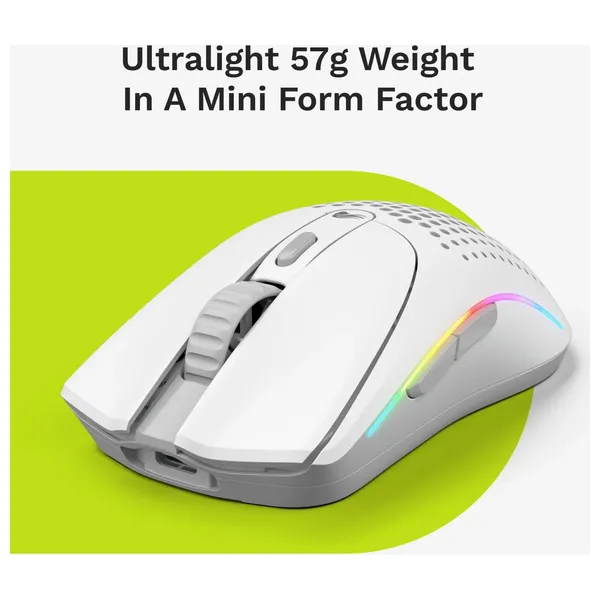  Glorious - Wireless Gaming Mouse - Bluetooth 5.2 - 210-Hour Battery Life - White 