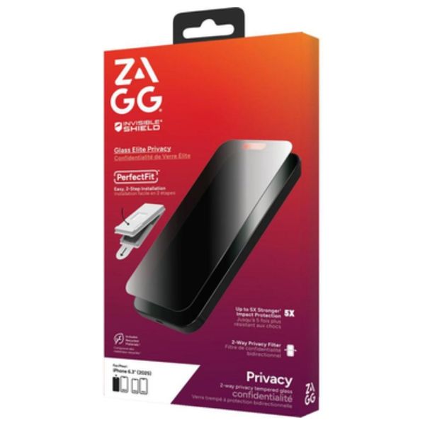  Zagg - Privacy Screen Protector - iPhone 17 - Black 