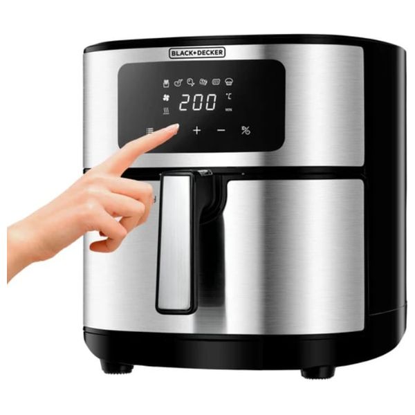  قلاية هوائية رقمية بلاك آند ديكر 12 في 1 - بسعة 5.7 لتر- ستانلس ستيل - بقوة 1500 واط 