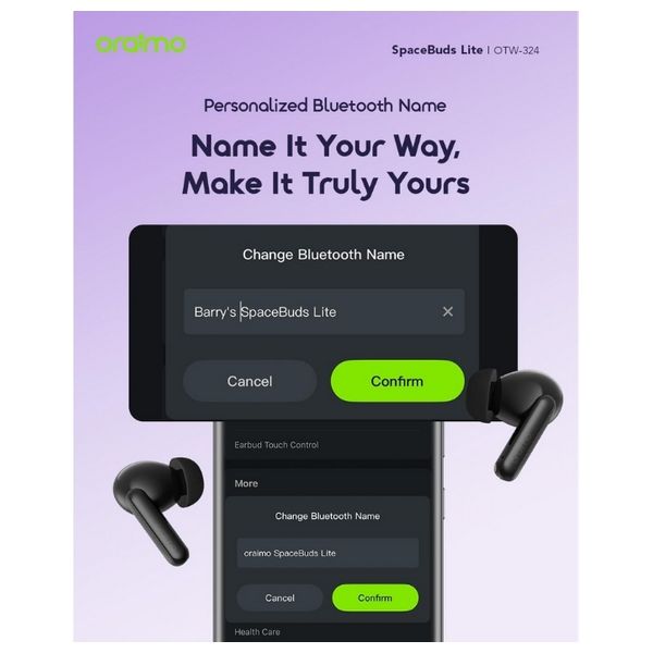 Oraimo OTW 324 - Bluetooth Headphone In Ear - Up to 38 hours - Bluetooth 5.4 - Black