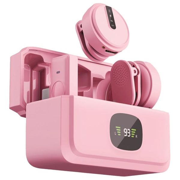  GREEN LION GNGLMWIMICPK - Wireless Microphone - Up to 20 m - Up to 21 hours With Case - Pink 