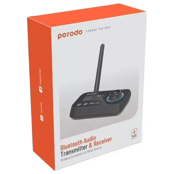  جهاز بورودو 3 في 1 لإرسال واستقبال الصوت وتقنية البلوتوث - اسود 