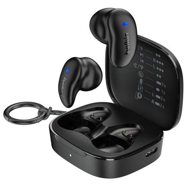 Belkin - Bluetooth Headphone In Ear - Up to 26 hours - Noise Reduction - Black