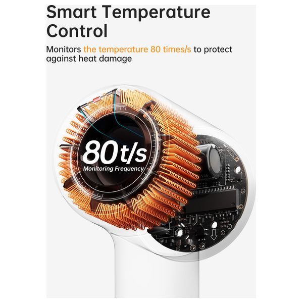 Laifen SE2 - High Speed Hair Dryer - 1400W - Smart Temperature Control - Yellow + Hair Brush