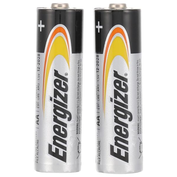  بطاريات انرجايزر E91 قلوية مقاس AA - 1.5 فولط - قطعتان 