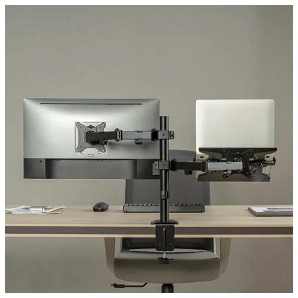  Avetron MA401 Articulating Monitor Arm with Laptop Tray - Gray 