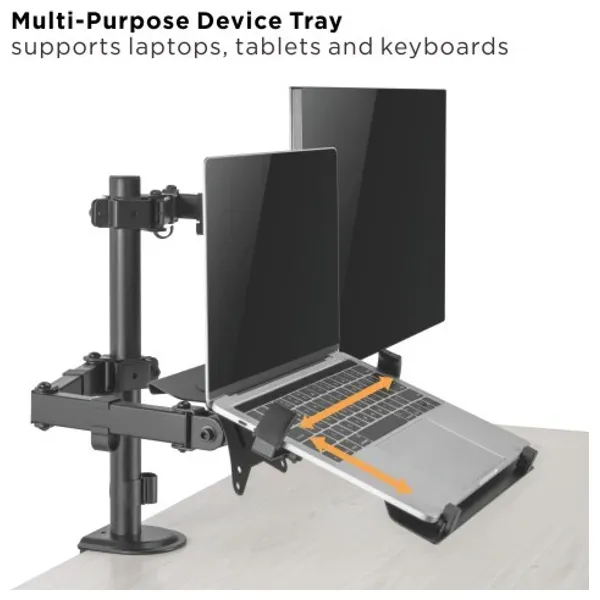  Avetron MA401 Articulating Monitor Arm with Laptop Tray - Gray 