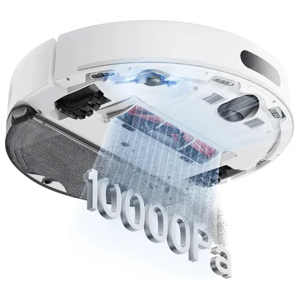  مكنسة الروبوت الذكية شاومي - S40 - بطارية بحجم 5200 مللي امبير - خرائط ذكية - قوة شفط 10000 باسكال - ابيض 