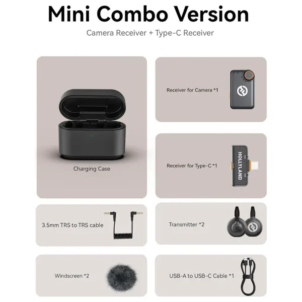  LARK M2s - Wireless Microphone System - Up To 30 Hour with Case - 300m Range - Black 