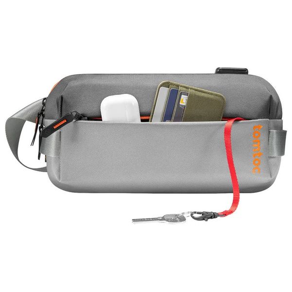 Tomtoc SlingBean T21 - Belt Bag - Size 8.3 Inch - Gray