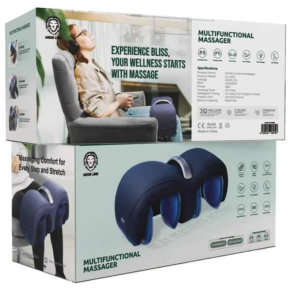  Green Lion Multifunctional Massager with Heat & Air Compression - Blue 
