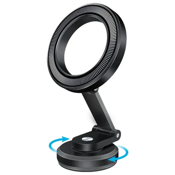 حامل هاتف مغناطيسي للسيارة بروميت - MagHoop HG - تثبيت امن - دوران 360 درجة - اسود