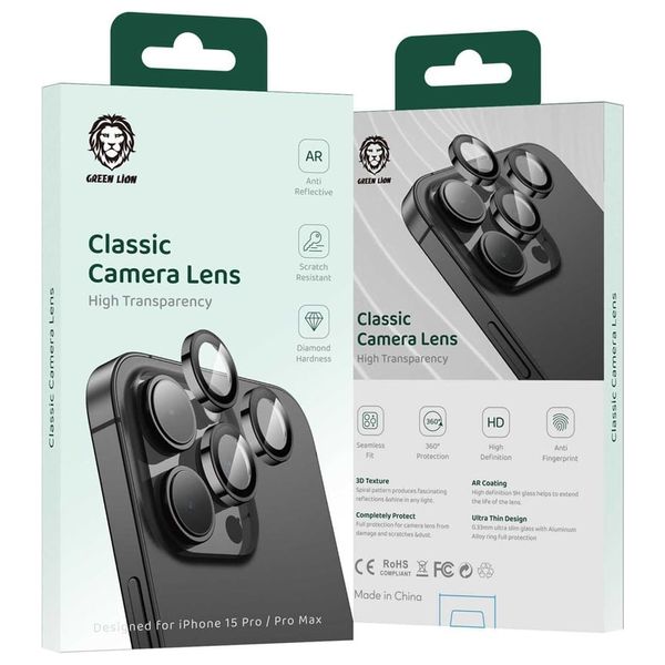GREEN LION Camera Protector For iPhone 15 Pro & 15 Pro Max - Blue