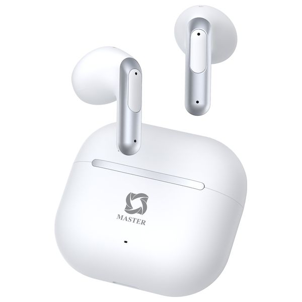  Master Earbuds Hybrid ANC/ENC - Bluetooth Headphone In Ear - Up To 7 hours - Bluetooth 6 -  White 