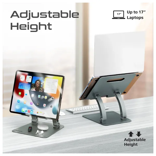 ستاند لابتوب بروميت DeskMate 7 - بحجم 17 انج - رمادي