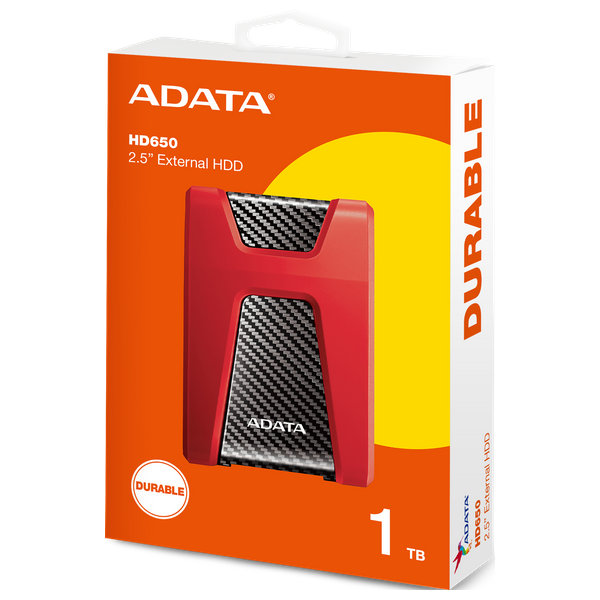  ADATA HD650 - 2TB - External SSD Hard Drive - Black 