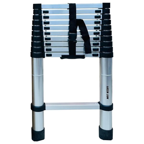  Green Lion Telescopic Single-Side Ladder 3.2m - 11 Steps - Gray 