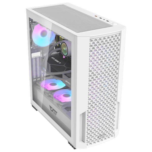  كيس العاب دارك فلاش - DF2100 - مراوح 4 - دعم بطاقات رسومية متعددة - ابيض 