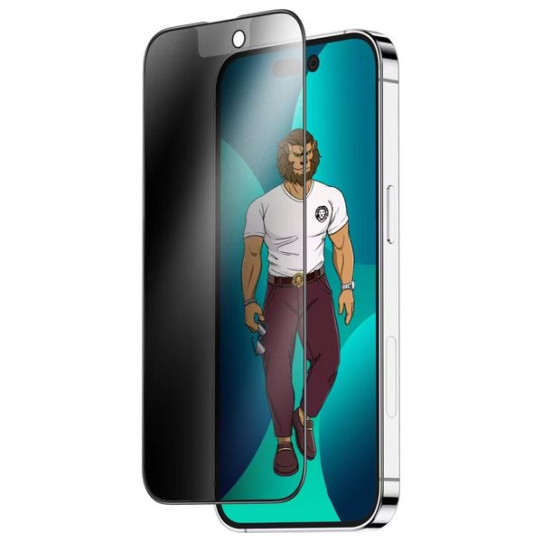  واقي شاشة زجاجي للخصوصية من كرين ليون  لهاتف ايفون 14 برو - أسود 