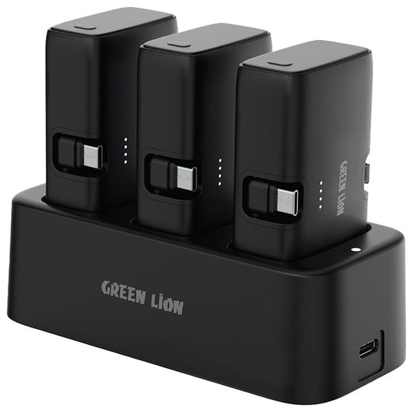  محطة شحن محمول كرين ليون - 3 في 1 لاسلكي - 3×5000 مللي أمبير في الساعة - اسود 