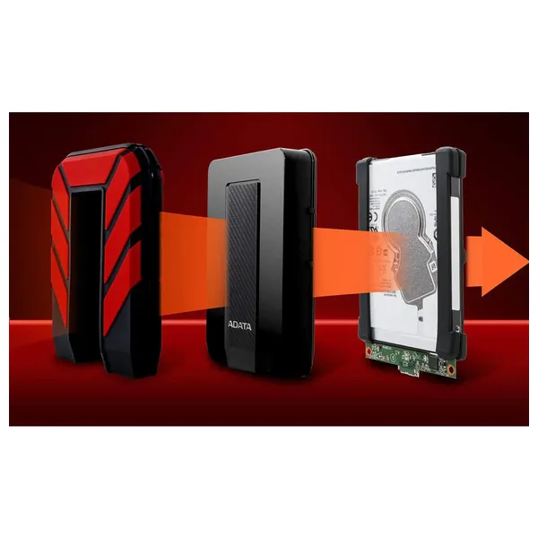  قرص صلب خارجي من اي داتا HD710 Pro سعة 1 تيرابايت - احمر 