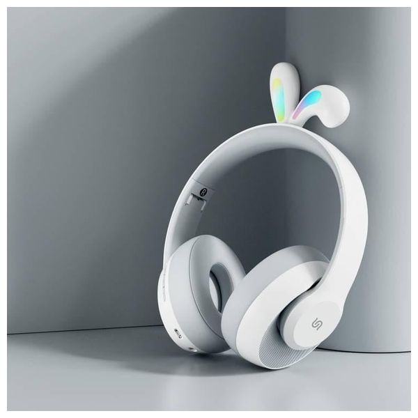  Porodo Soundtec Kids - Bluetooth Headphone Over Ear - LED - Wireless Bluetooth range up to 15 meters - Up To 15 hours - Gray 