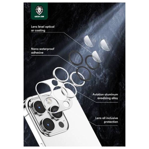  GREEN LION Camera Protector For iPhone 14 Pro & 14 Pro Max - Silver 