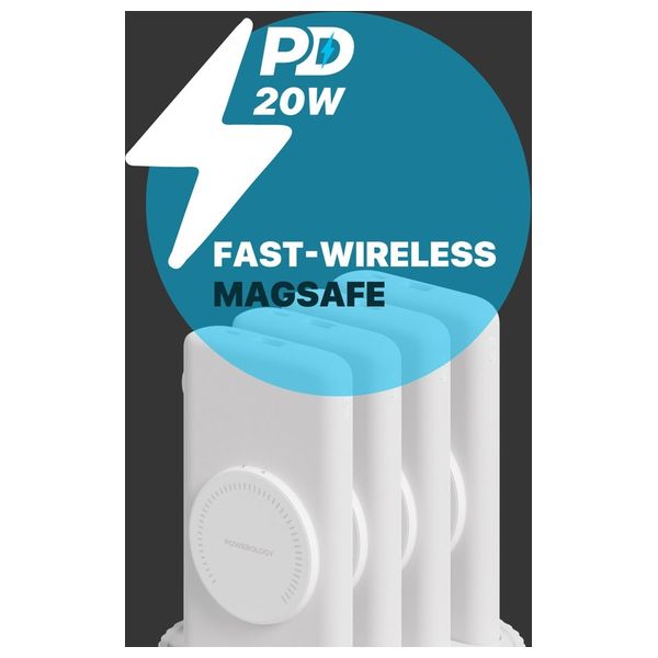  شاحن محمول باورولوجي - PPBCHA2641WH - بطارية بحجم 10000 مللي امبير - بقوة 100 واط - ابيض 