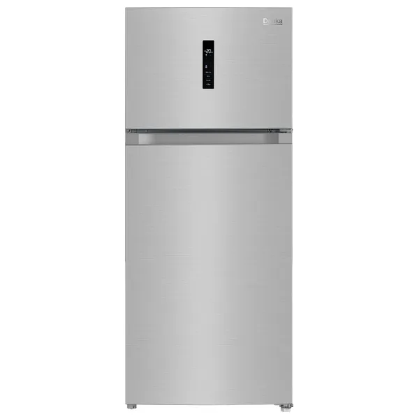  ثلاجة  مزروجة الابواب من دنكا - RF 580DFLS - نظام انفرتر - توزيع هواء متعدد - شاشة LED - تحكم باللمس - انذار الباب - إضاءة داخلية 