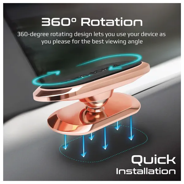  حامل هاتف مغناطيسي بروميت - Magnetto 3 - تثبيت امن - ذهبي 