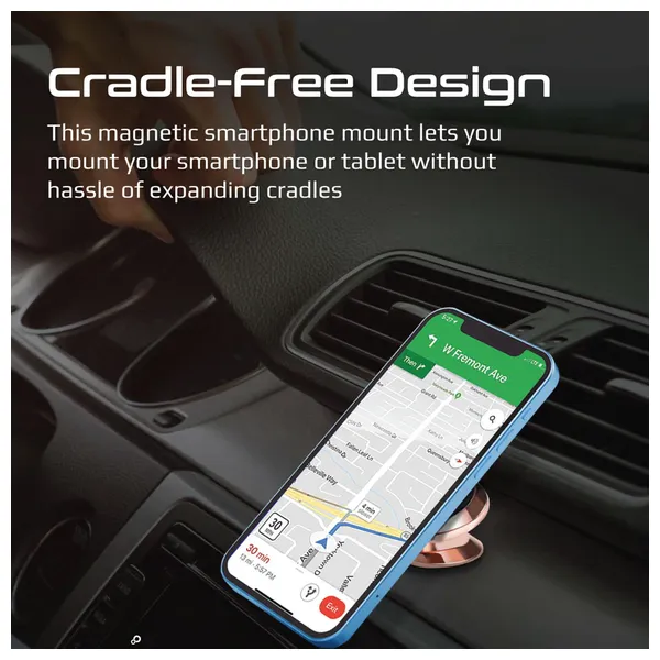  حامل هاتف مغناطيسي بروميت - Magnetto 3 - تثبيت امن - ذهبي 