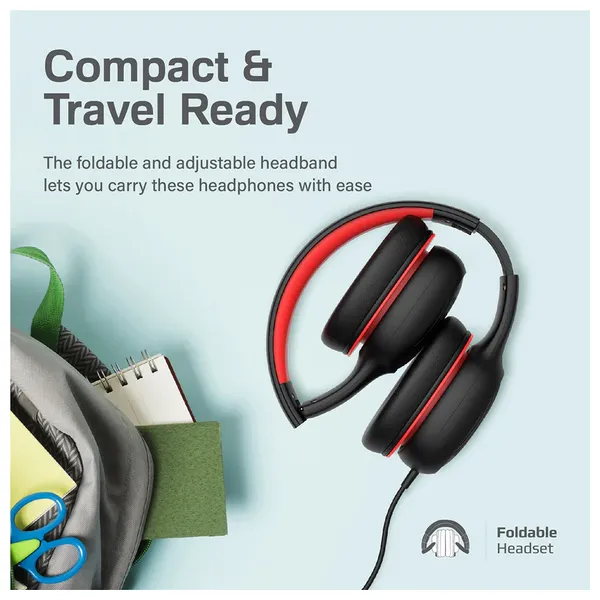  Promate Simba - Wired Headphone Over Ear - 1.2m - Gray 