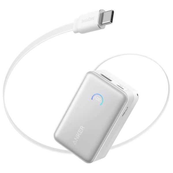  Anker A1638H21 - Power Bank with USB-C Cable - 10000mAh - 45W - White 