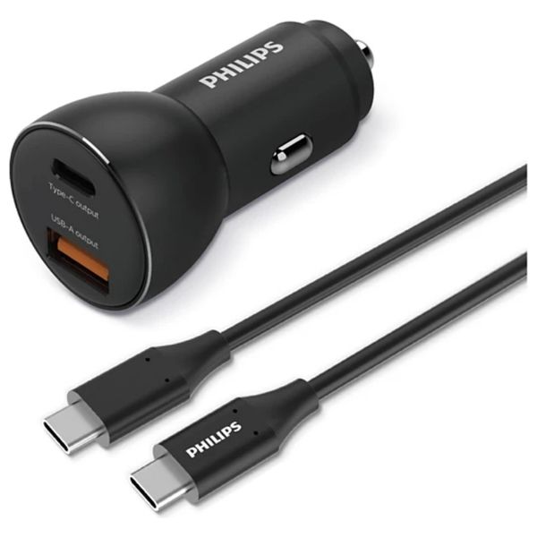  Philips DLP5521CC - Car Charger - With USB-C cable - Black 
