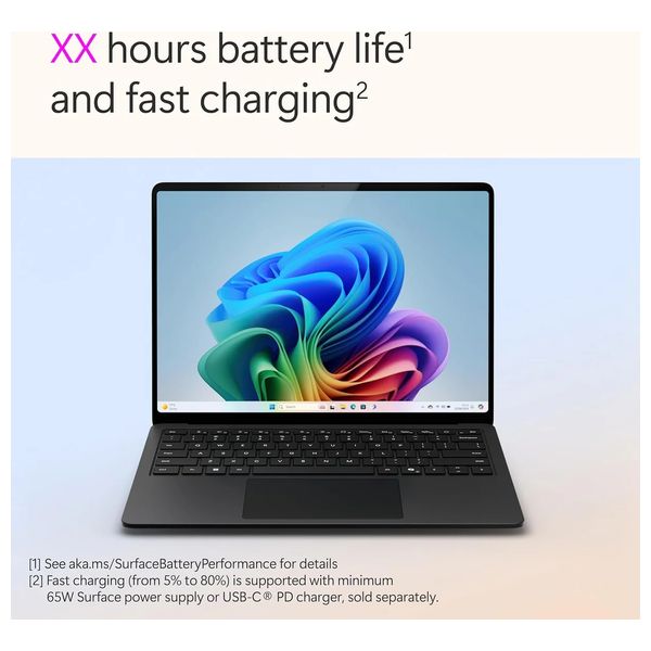 لابتوب مايكروسوفت 15-انج - Surface Laptop 7 - Snapdragon X Elite - GPU - ويندوز 11 برو - 1 تيرابايت - رام 32 كيكابايت