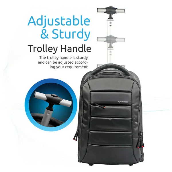  Promate BIZPAK TR - Lightweight Multi Pocket Laptop Backpack - 15.6 Inch - Black 