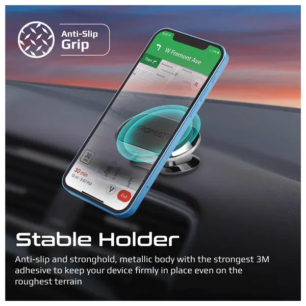 حامل هاتف مغناطيسي بروميت - Magnetto 3 - تثبيت امن - اسود