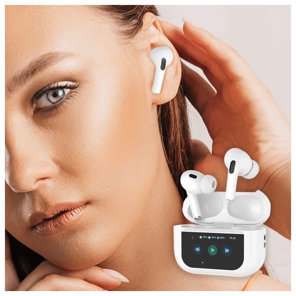  سماعة بلوتوث داخل الاذن بورودو - PBARP2SWH - بطارية تعمل لمدة 20 ساعة - شاشة مدمجة بحجم 1.47 انج - ابيض 