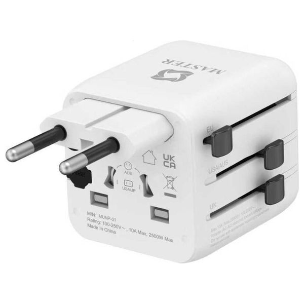  مقبس ماستر - MSUNPLG2500W BK - بقوة 2500 واط - ابيض 