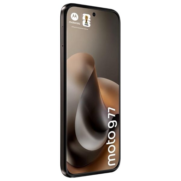  موتورولا موتو G77 - دبل سيم - شاشة 6.78 بوصة AMOLED - معالج MediaTek Dimensity 6400 - بطارية 5200 مللي أمبير بالساعة، شحن 30 واط، ميزات AI - حقيبة 