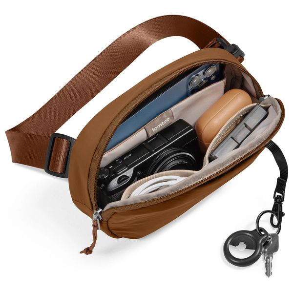 Tomtoc SlingBean T32 -  Belt Bag - Adjustable strap - Brown