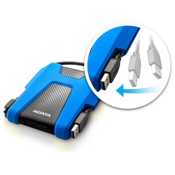  قرص صلب خارجي من اي داتا HD680 سعة 2 تيرابايت - ازرق 