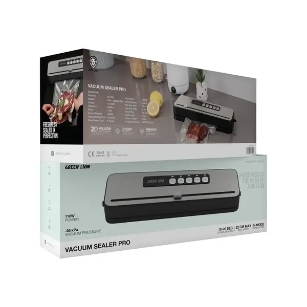  Green Lion Vacuum Food Sealer - 1.5 m - Black 