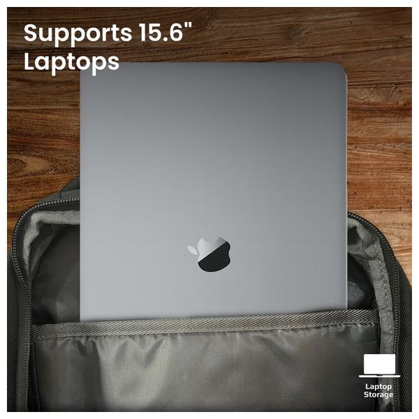 حقيبة ظهر بروميت - ElitePack Lite - متعددة الجيوب وخفيفة - بحجم 15.6 انج - مقاومة للماء - اسود